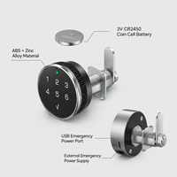 Serrures électroniques RFID Fechadura Smart Cam Lock avec clavier tactile, alimentation d'urgence USB, batterie CR2450 pour porte de casier