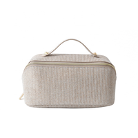 Sac de toilette portable imperméable, sac à maquillage matelassé, pochette à fermeture éclair, sac de toilette personnalisé avec logo, sac de rangement pour voyage