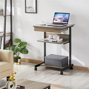 Support d'<span class=keywords><strong>imprimante</strong></span> mobile avec tiroir, étagère ouverte à 3 niveaux, cadre métallique robuste, bureau roulant pour le rangement d'imprimantes à domicile ou au bureau - Product Image 1