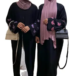 Neue nahost-Damen Schmetterling bestickter Kimono arabischer Kardighan Kaftan islamische Kleidung muslimische Mode offene Abaya-Kleider