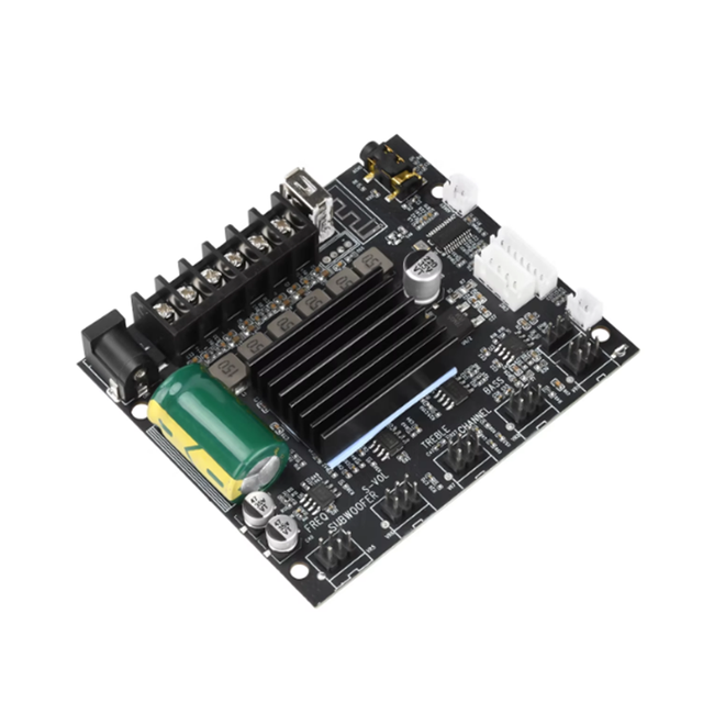 12-24V MT21S 2.1 Channel Blue tooth 5.0 TPA3116D2 Amplifier Board 50W+50W+100W With Dual MIC Inputs AUX/USB for KTV Sound System
