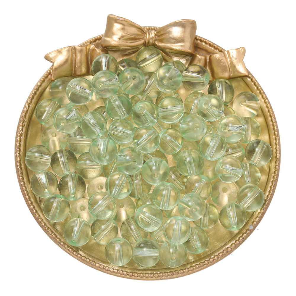 Perles de verre transparentes - vertes