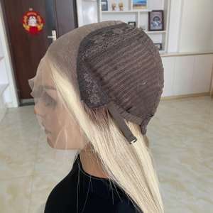 Perruque médicale Lace Top Full Cap Cheveux humains européens de luxe naturels Cheveux vierges à cuticules Perruques pour femmes Amincissement des cheveux Prêt à expédier - Product Image 2