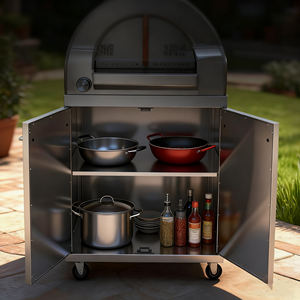 Forno per Pizza Italiano Moderno Kingoda in Acciaio Inox per Esterni - Portatile e Resistente, a Carbone/Legna, per 2-3 Persone, Grigliatura Automatica - Product Image 5