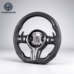 Volant sport en cuir et fibre de carbone pour modèles BMW M5/M2, design sportif à 3 branches, Plug & Play, prix de gros usine - Product Image 5