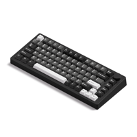 Teclado Mecánico de Aluminio de 82 Teclas, Totalmente Ensamblado, Desmontable Rápidamente, con Perilla, para Juegos RGB 5.0, para M1 V5, Negro y Plateado