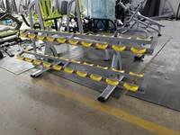 ST-3043 Support de rangement double couche pour haltères de musculation, idéal pour la vente en gros et les salles de sport
