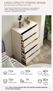 Cómoda Alta Blanca Moderna Personalizada Hecha en China para Dormitorio Estilo Nórdico Mueble <span class=keywords><strong>de</strong></span> Almacenamiento <span class=keywords><strong>de</strong></span> Madera Cajonera <span class=keywords><strong>de</strong></span> 8 Cajones - Product Image 2