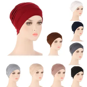 New Fashion Muslim Turban Hut Großhandel Hijab Inner Caps Hochwertige Motorhauben hüte