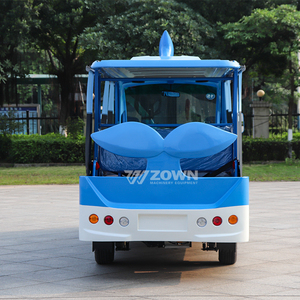 Ofertas de descuento Blue Children Theme Park Cartoon Sightseeing Bus Tour Car City Shuttle con sombrilla en venta - Product Image 5