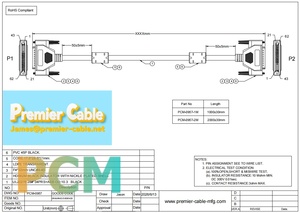 كابل وحدة الإدخال/الإخراج DB62 ذكر إلى ذكر متوافق مع سلسلة Advantech PCL-10162 للاتصال التسلسلي الصناعي لأتمتة DAQ - Product Image 6