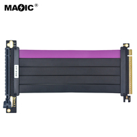 Cable de Extensión Magelei PCI-E 4.0 X16 para Tarjeta Gráfica, Flexible, Blindado, con Conector de Cobre de 90 Grados, Macho-Hembra