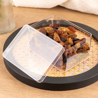 Boîte d'emballage en plastique PS transparente personnalisée, boîte de présentation en acrylique faite à la main avec couvercle, boîte de rangement anti-poussière