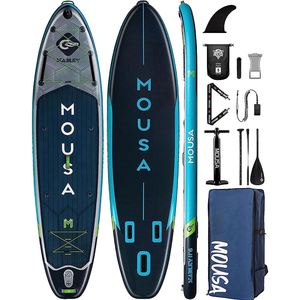 E-SUP 11'6 planche à pagaie <span class=keywords><strong>gonflable</strong></span> tout autour capacité de <span class=keywords><strong>2</strong></span> + 1 <span class=keywords><strong>personnes</strong></span> point de chute pour accessoire de paddleboard familial océan - Product Image 2