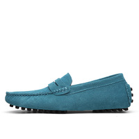 Chaussures décontractées pour hommes, mocassins en daim faits à la main, chaussures plates à enfiler pour hommes, chaussures de conduite, grandes tailles