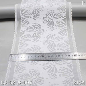 ידידותי לסביבה גבוהה ניילון סטרץ 'פרפר סטייל תחרה יוקרתי בד 21 ס "מ לבן רך למתוח תחרה אלסטי לקצץ - Product Image 2