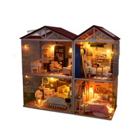 Kit de construction miniature en bois DIY : Maison de poupée éducative à assembler