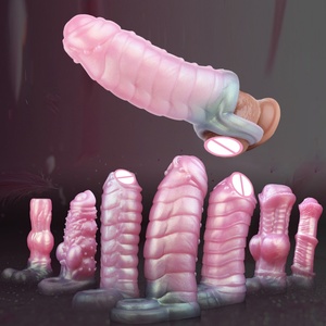 Funda de Pene de Fantasía para Hombres, Extensor de Pene, Funda para Pene con Anillo de Bloqueo, Retrasa la Eyaculación - Product Image 1