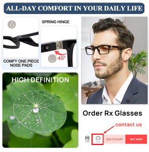 Klassische rechteckige PC-Rahmen-Blaulicht-gefilterte Brille für Herren mit festem Muster - Product Image 4