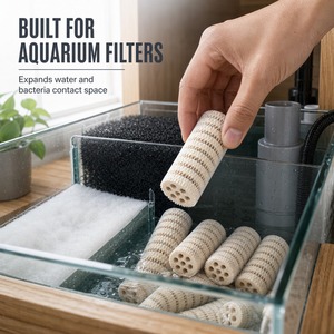 Medio Filtrante para Acuarios de Agua Dulce, Columna Biológica de Cerámica, Casa de Bacterias Porosa para un Agua Saludable en el Acuario - Product Image 5