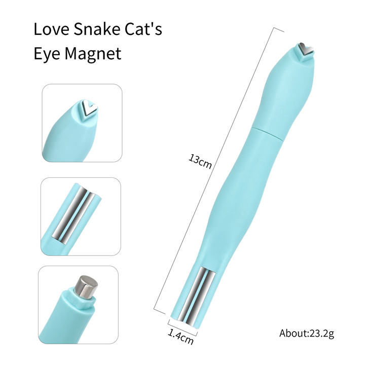 Detachable love snake pattern magnet#green