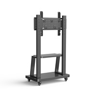 DBTC802B Soporte de TV LED móvil negro Soporte de carro de TV móvil de acero para TV de plasma de 75 pulgadas para uso en la Oficina y la sala de estar
