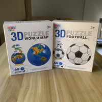 60 piezas 11cm personalizado Uv impresión plástico baloncesto fútbol estereoscópico esférico Juguete plástico bloques de construcción rompecabezas 3D rompecabezas bola