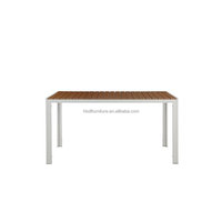 Offres Spéciales et prix le plus bas Mobilier de table en bois composite pour l'extérieur Table à manger Simplicité Table à manger avec pieds en métal