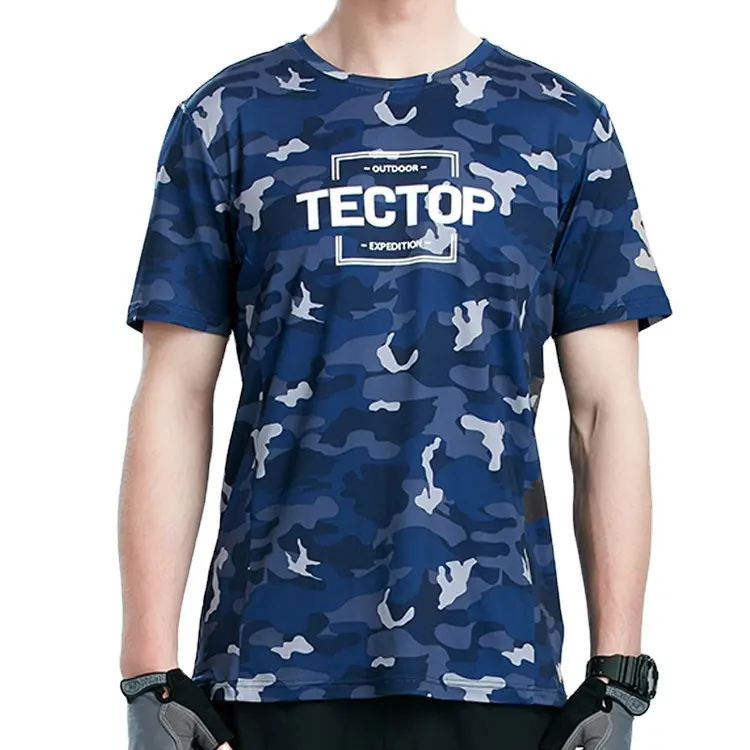 Camiseta deportiva de camuflaje para hombre, Camiseta con estampado gráfico completo, diseño de moda, secado rápido, gran descuento, listo para enviar