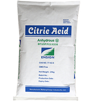 Acide citrique anhydre / monohydraté, prix compétitif, poudres d'acide citrique
