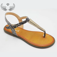 Chaussures plates d'été pour femmes, sandales rétro à plateforme, mode américaine 2021