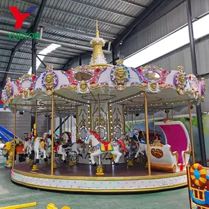 Venta caliente Carnival Attractiion Equipo de Parque de Atracciones Paseo 24 asientos Merry Go Round Carrusel Ride para la venta