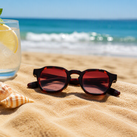 Lunettes de soleil carrées unisexes avec monture en acétate dégradé, verres polarisés TAC, lunettes de mode élégantes, tendance et polyvalentes pour toutes les tenues