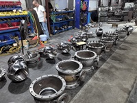 Vanne à boisseau sphérique à raccordement à bride, à boisseau creux ou plein, adaptée pour l'eau, l'huile, la vapeur, avec joint en PTFE, corps de vanne en acier au carbone