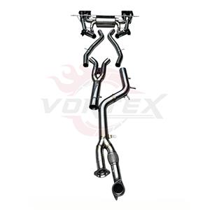 Système d'échappement Catback Vortex en acier inoxydable avec soupapes pour BMW G87 M2 3.0T, avec conduite à longueur égale et embouts quadruples noirs - Product Image 3