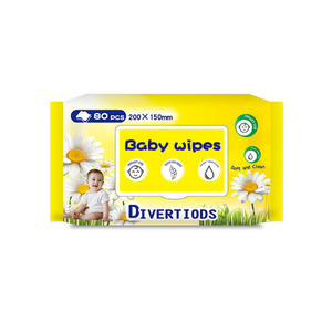 Lingettes humides pures Spunlace non parfumées jetables personnalisées de haute qualité de 80 pièces pour le nettoyage ménager, échantillon gratuit OEM pour bébés - Product Image 1