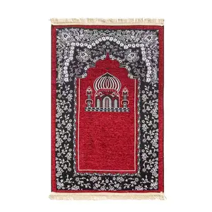 Tappeto da preghiera antiscivolo classico personalizzato Yapears tappetino da preghiera Islam frange da preghiera tappetino pieghevole per musulmani