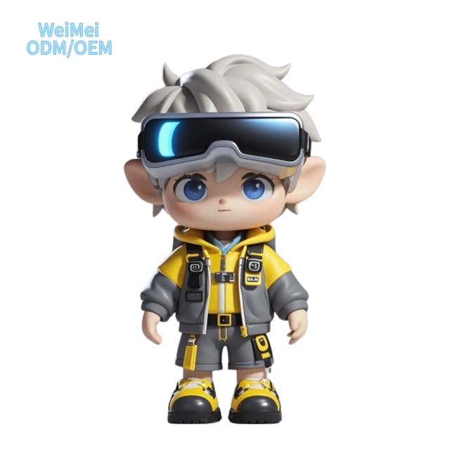 OEM Technology Style Cartoon Animals Figurine Customized Cute Teenage Super Soft Plush Plastic Office Desktop Decompression