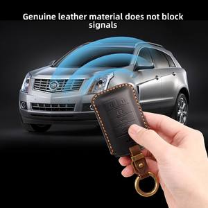 Funda de Cuero para Llaves de Auto, Bolsa para Llaves Inteligentes de Autos Cadillac CTS/XTS Antiguos, Estuche de Cuero Genuino Hecho a Mano - Product Image 3