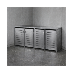 Couverture de poubelle extérieure décorative pliable murale en métal de qualité supérieure, résistante à l'eau, OEM/ODM EDPTBC000 - Product Image 1