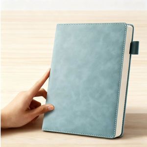 Carnets en cuir PU A5 prêts à l'emploi pour la vente en gros – Cahiers d'exercices professionnels, carnets de réunions concis, carnets épais et simples pour le bureau - Product Image 2