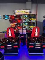 Simulateur de course dynamique à 2 joueurs, jeu d'arcade, machine de conduite automobile à écran HD à monnayeur pour parc d'attractions