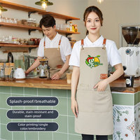 Tablier de cuisine personnalisable en toile pour restaurant et menuisier, en coton respirant, sans manches, réglable