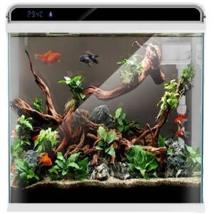 Fabriek Groothandel Aquarium Aquarium Creatieve Kleine Desktop Aquarium Ultra-Witte Glazen Aquarium Aquaria & Accessoires