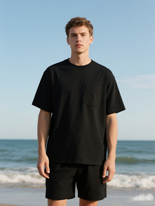 BMT 20เสื้อยืดลายกราฟิกสำหรับผู้ชายเสื้อยืดลำลองคอกลมแขนสั้นผ้าคอตตอนผสมกับกระเป๋าเสื้อบนหน้าอกเสื้อยืดลายกราฟิก - Product Image 4