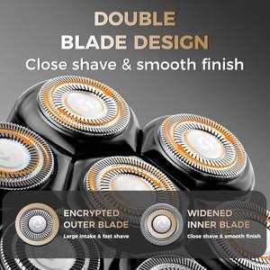 Tondeuse à barbe professionnelle rotative magnétique 7D, <span class=keywords><strong>rasoir</strong></span> électrique multifonctionnel pour homme, lavage complet du corps, étanche IPX7 - Product Image 4