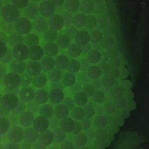 100 pièces/sac pêche plat rond haricot leurre Fluorescent souple appât accessoires pêche lumineux blocage haricot - Product Image 6