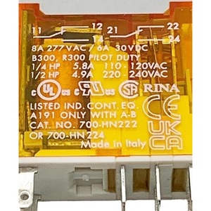 Relais Rockwell Allen-Br 700-HK32A2-4L 3A 1NO, contact basse puissance en alliage d'argent, fabriqué aux États-Unis - Product Image 1