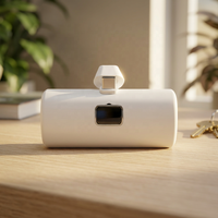 Batterie externe compacte avec prise de charge intégrée, chargeur portable, écran LED, charge rapide, batterie de secours pour les voyages d'affaires
