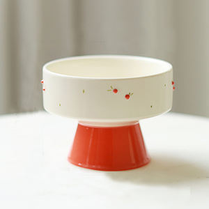 베스트 셀러 파티 접대 용품 흰색과 노란색 빨간색 도자기 세라믹 디저트 과일 스낵 플레이트 선물-가치있는 식기 - Product Image 4